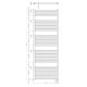 Dvieļu žāvētājs / Radiators AQUALINE DIRECT-E elektriskais 600x1680mm, 800 W, melns ILE66TB