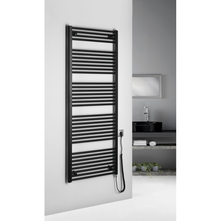 Dvieļu žāvētājs / Radiators AQUALINE DIRECT-E elektriskais 600x1680mm, 800 W, melns ILE66TB