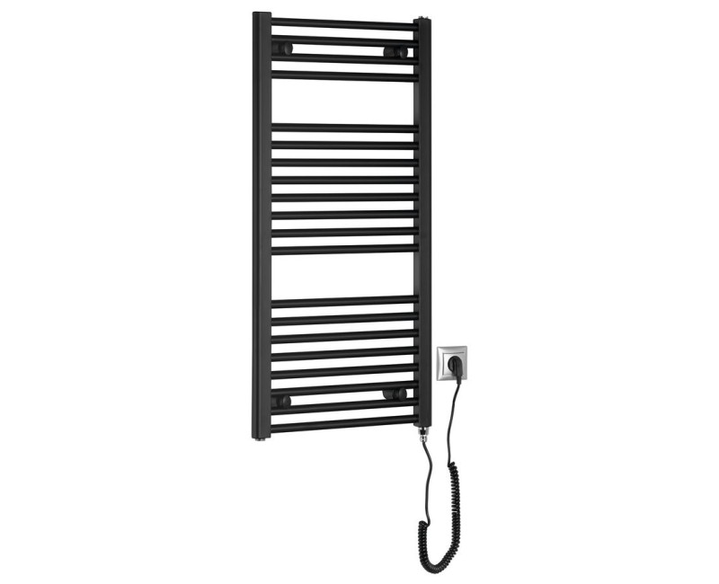 Dvieļu žāvētājs / Radiators AQUALINE DIRECT-E elektriskais 450x960mm 300W, melns  ILE94TB