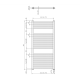 Dvieļu žāvētājs / Radiators AQUALINE DIRECT-E elektriskais 450x960mm 300W, melns ILE94TB Dvieļu žāvētājs / Radiators AQUALINE DIRECT-E elektriskais 450x960mm 300W, melns ILE94TB