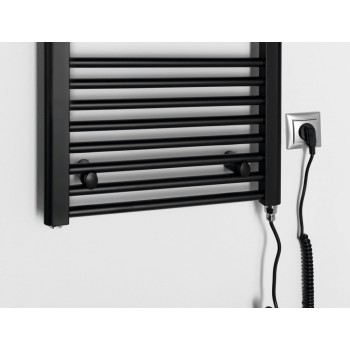 Dvieļu žāvētājs / Radiators AQUALINE DIRECT-E elektriskais 450x960mm 300W, melns  ILE94TB