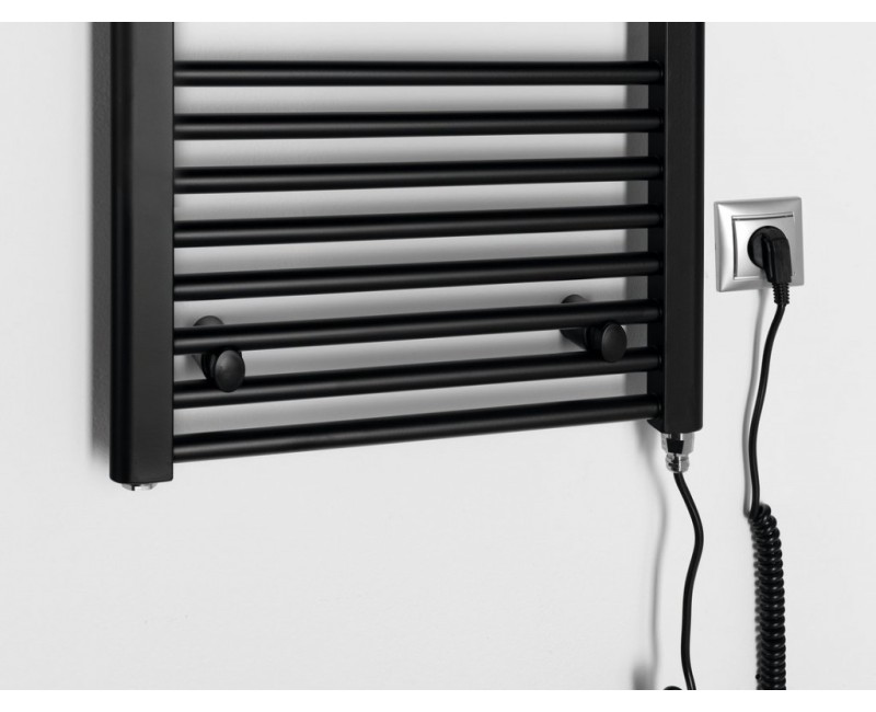 Dvieļu žāvētājs / Radiators AQUALINE DIRECT-E elektriskais 450x960mm 300W, melns  ILE94TB