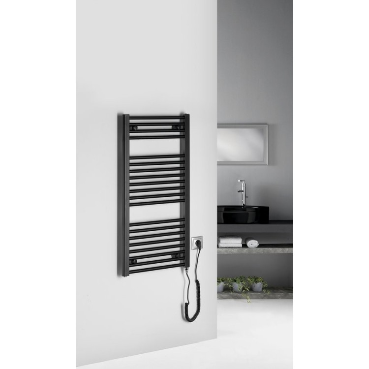 Dvieļu žāvētājs / Radiators AQUALINE DIRECT-E elektriskais 450x960mm 300W, melns ILE94TB Dvieļu žāvētājs / Radiators AQUALINE DIRECT-E elektriskais 450x960mm 300W, melns ILE94TB