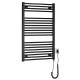Dvieļu žāvētājs / Radiators AQUALINE DIRECT-E elektriskais 600x960mm 400 W, melns ILE96TB