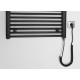 Dvieļu žāvētājs / Radiators AQUALINE DIRECT-E elektriskais 600x960mm 400 W, melns ILE96TB