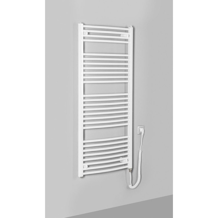 Dvieļu žāvētājs / Radiators AQUALINE Orbit-E Elektriskais 45x93cm, 381 W, balts ILEO36T Dvieļu žāvētājs / Radiators AQUALINE Orbit-E Elektriskais 45x93cm, 381 W, balts ILEO36T