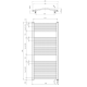 Dvieļu žāvētājs / Radiators AQUALINE Orbit-E, 45x96cm, 300 W, balts ILEO94T Dvieļu žāvētājs / Radiators AQUALINE Orbit-E, 45x96cm, 300 W, balts ILEO94T