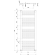 Dvieļu žāvētājs / Radiators AQUALINE ORBIT 750x1320mm balts ILO37T Dvieļu žāvētājs / Radiators AQUALINE ORBIT 750x1320mm balts ILO37T