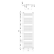 Dvieļu žāvētājs / Radiators AQUALINE ORBIT 450x1680mm balts ILO64T Dvieļu žāvētājs / Radiators AQUALINE ORBIT 450x1680mm balts ILO64T