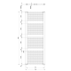 Dvieļu žāvētājs / Radiators AQUALINE Direct 184x75cm, 1439W, balts  ILR87T
