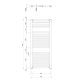 Dvieļu žāvētājs / Radiators AQUALINE Direct  96x45cm, 447W, balts  ILR94T