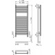 Dvieļu žāvētājs / Radiators Zehnder Impa 118x50cm, Hromēts IMPC-120-050 Dvieļu žāvētājs / Radiators Zehnder Impa 118x50cm, Hromēts IMPC-120-050