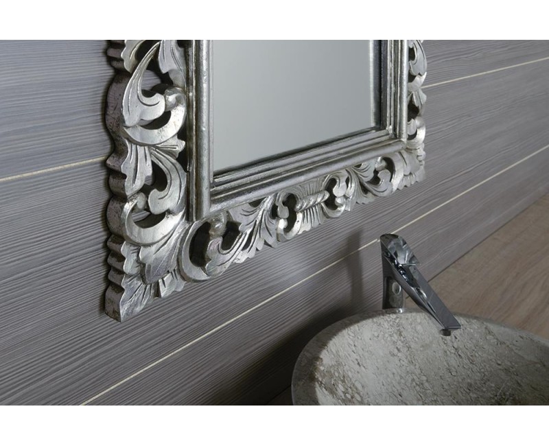 Зеркало для ванной Sapho Scule в раме 80x120 см, серебро IN308