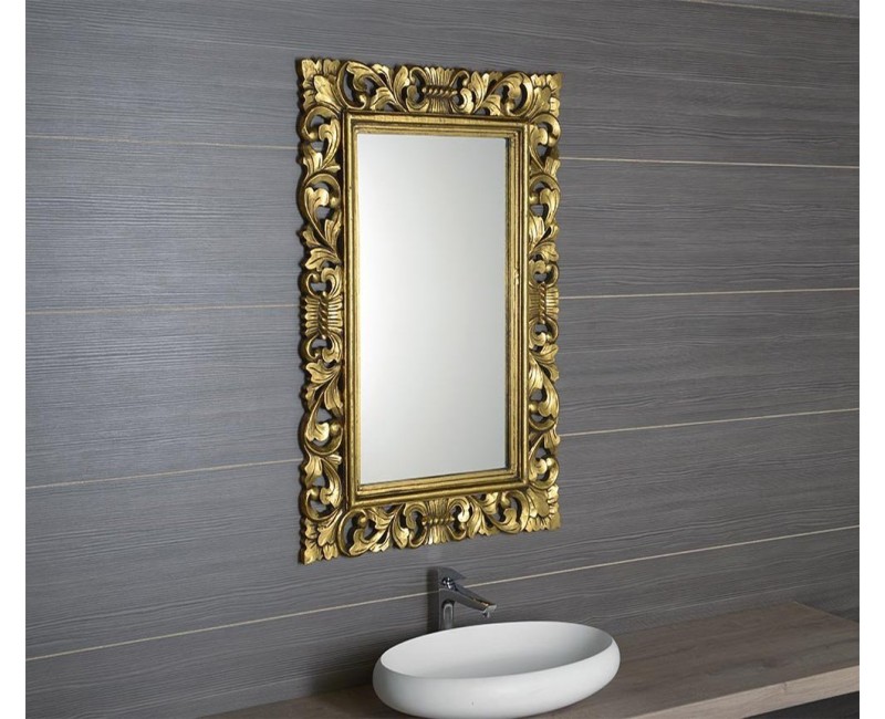 Vannas istabas spogulis Sapho Scule rāmī 80x120cm, zelta  IN316