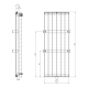 Dvieļu žāvētājs / Radiators Sapho Magnifica 46x121cm, 549W, balts  IR135
