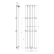 Dvieļu žāvētājs / Radiators Sapho COLONNA 450x1800mm, Balts IR1 Dvieļu žāvētājs / Radiators Sapho COLONNA 450x1800mm, Balts IR1