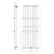 Dvieļu žāvētājs / Radiators Sapho COLONNA 602x1800mm, metāliski sudrabs IR146 Dvieļu žāvētājs / Radiators Sapho COLONNA 602x1800mm, metāliski sudrabs IR146