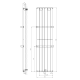 Dvieļu žāvētājs / Radiators Sapho COLONNA 450x1800mm, Melns teksturēts IR147 Dvieļu žāvētājs / Radiators Sapho COLONNA 450x1800mm, Melns teksturēts IR147