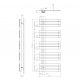Dvieļu žāvētājs / Radiators Sapho SILVANA 500x1236mm, Melns Matēts IR154B Dvieļu žāvētājs / Radiators Sapho SILVANA 500x1236mm, Melns Matēts IR154B