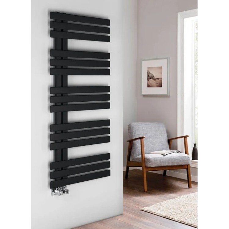 Dvieļu žāvētājs / Radiators Sapho SILVANA 500x1236mm, Melns Matēts IR154B Dvieļu žāvētājs / Radiators Sapho SILVANA 500x1236mm, Melns Matēts IR154B