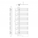 Dvieļu žāvētājs / Radiators Sapho SILVANA 600x1500mm, metāliski sudrabs  IR155