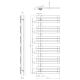 Dvieļu žāvētājs / Radiators Sapho Silvana 150x60cm, matēti melns IR156B Dvieļu žāvētājs / Radiators Sapho Silvana 150x60cm, matēti melns IR156B