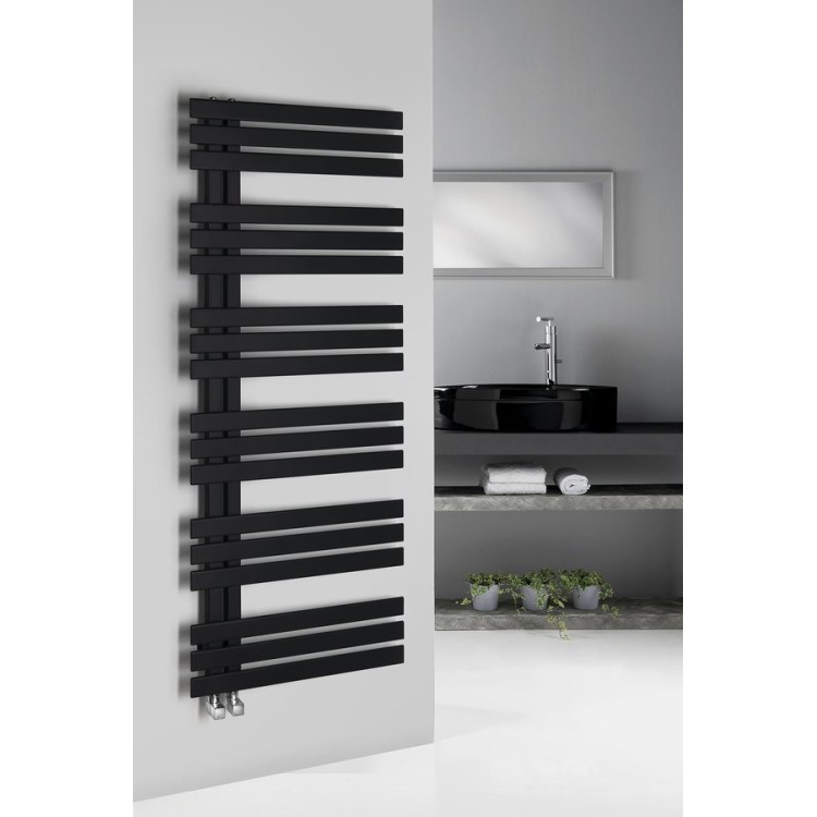 Dvieļu žāvētājs / Radiators Sapho Silvana 150x60cm, matēti melns IR156B Dvieļu žāvētājs / Radiators Sapho Silvana 150x60cm, matēti melns IR156B