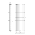 Полотенцесушитель / Радиатор Sapho Colonna 60x180см, 1205Вт, белый IR160