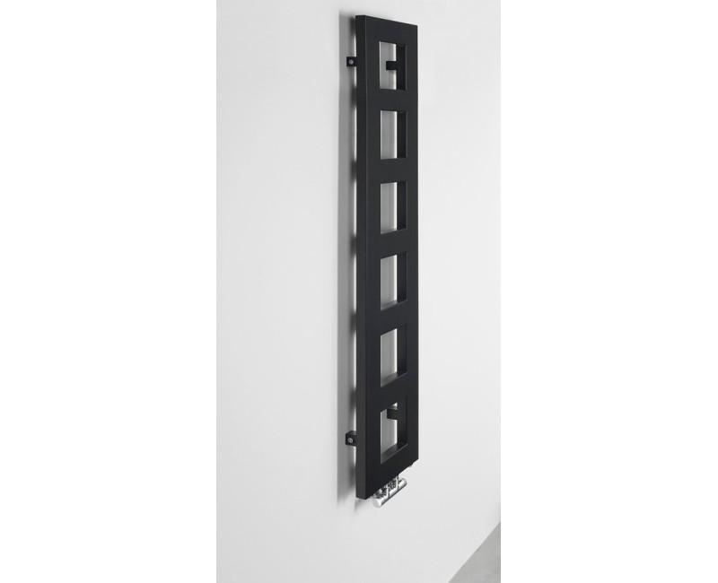 Dvieļu žāvētājs / Radiators Sapho Block  28x133cm, 353 W, melns Matēts IR181