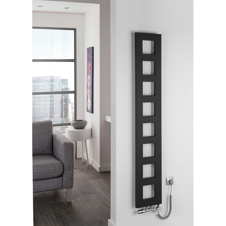 Dvieļu žāvētājs / Radiators Sapho Block 28x175cm, 461 W, matēti melns  IR182