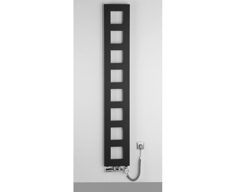 Полотенцесушитель / Радиатор Sapho Block 28x175см, 461 Вт, матовый черный IR182