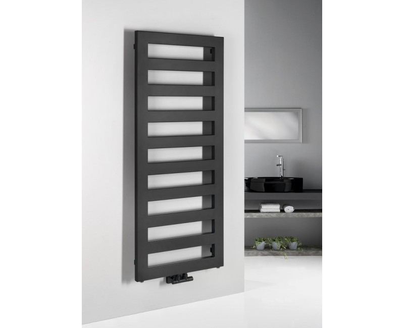 Полотенцесушитель / Радиатор Sapho Block 50x147см, черный матовый IR185