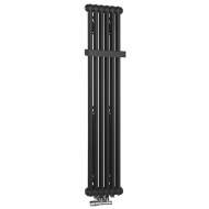 Dvieļu žāvētājs / Radiators Sapho Fede 31x150 cm, 643 W, matēti melns  IR191