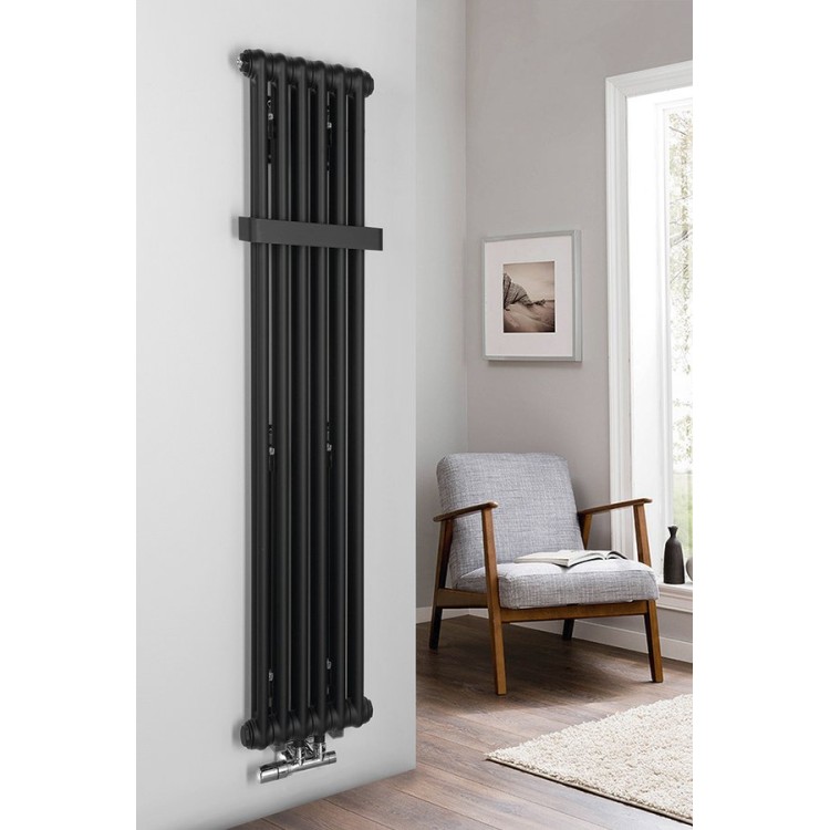 Dvieļu žāvētājs / Radiators Sapho Fede 31x150 cm, 643 W, matēti melns  IR191
