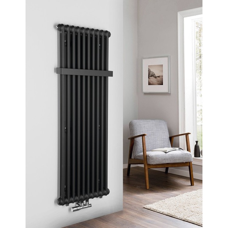 Dvieļu žāvētājs / Radiators Sapho Fede 49x150cm, 1071 W, matēti melns IR193 Dvieļu žāvētājs / Radiators Sapho Fede 49x150cm, 1071 W, matēti melns IR193