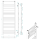 Dvieļu žāvētājs / Radiators Sapho Metro 60x151cm, 557W, metālisks antracīts IR420 Dvieļu žāvētājs / Radiators Sapho Metro 60x151cm, 557W, metālisks antracīts IR420