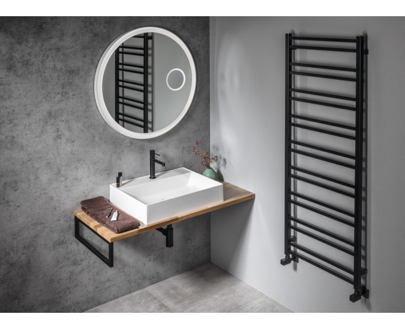 Полотенцесушитель / Радиатор Sapho Metro Dos 55x143см, 476Вт, матовый черный IR430TB