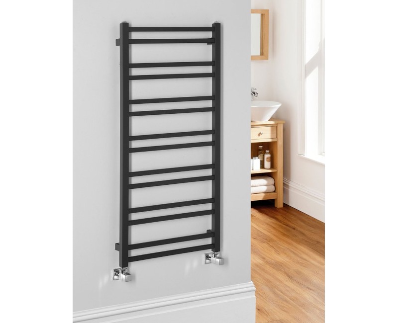 Dvieļu žāvētājs / Radiators Sapho Metro Dos 50x110cm, 343W, matēti melns IR432TB