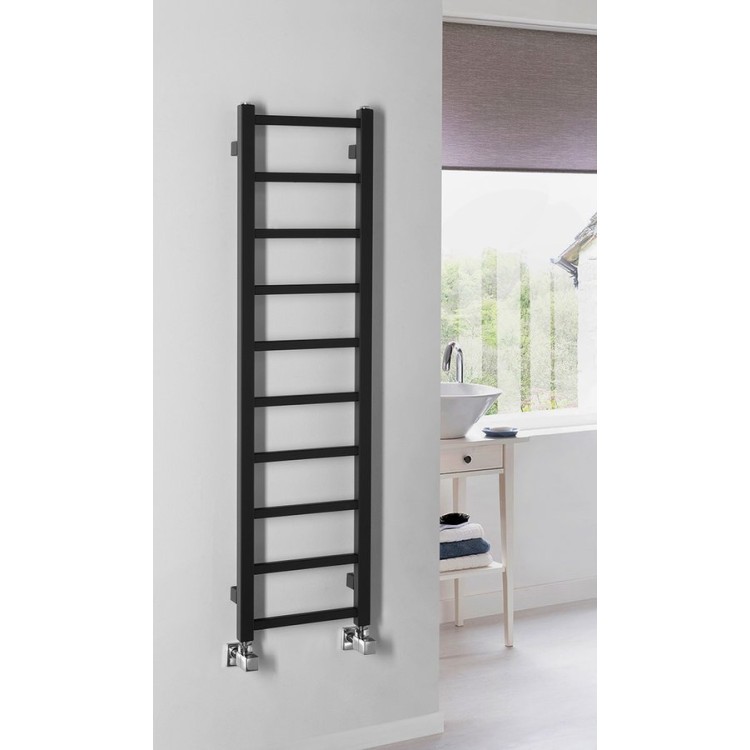Полотенцесушитель / Радиатор Sapho Metro Light 30x114см, 211Вт, матовый черный IR444TB