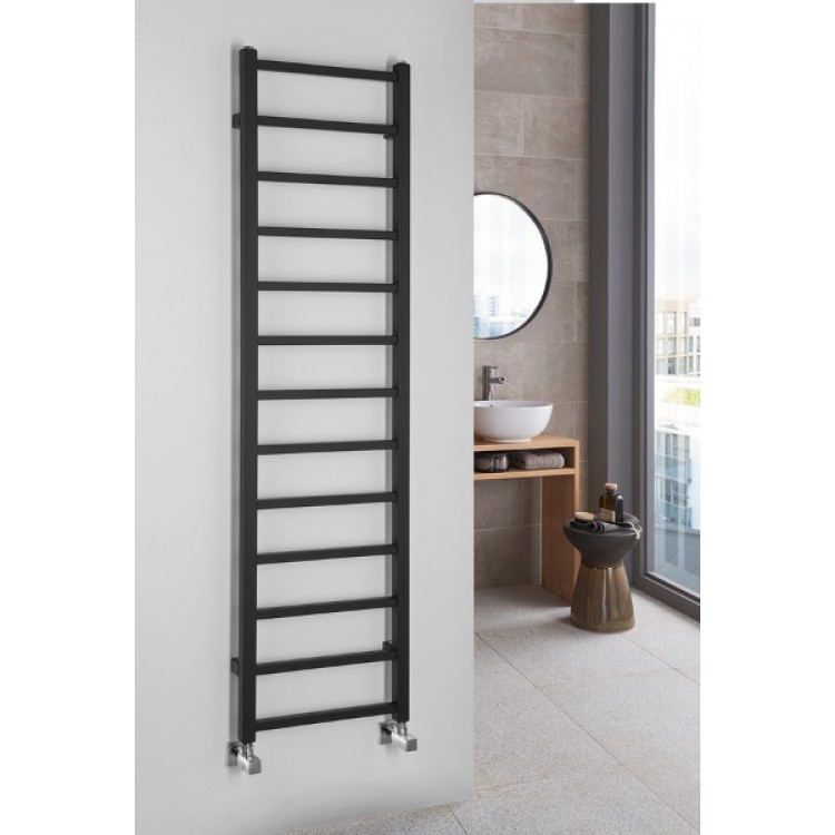 Dvieļu žāvētājs / Radiators Sapho METRO LIGHT 400x1500mm, Melns Matēts IR447TB Dvieļu žāvētājs / Radiators Sapho METRO LIGHT 400x1500mm, Melns Matēts IR447TB