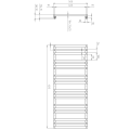 Dvieļu žāvētājs / Radiators Sapho Fantina 50x122cm, 495W, matēti melns IR511