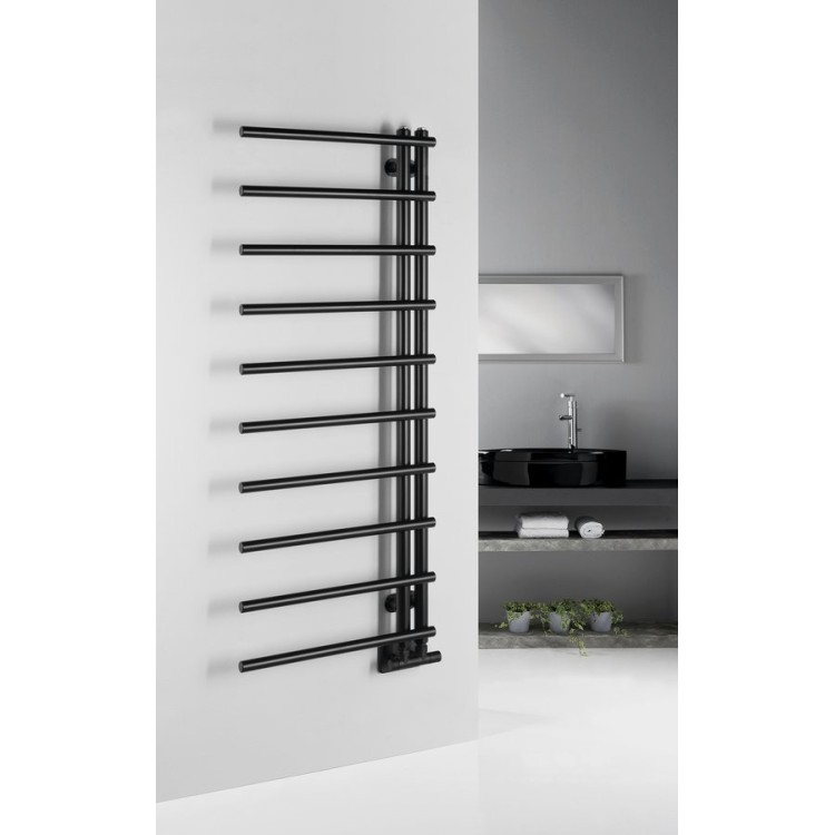 Полотенцесушитель / Радиатор Sapho ENIS JUSTINA 125x50см, матовый черный IR546B
