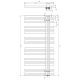 Dvieļu žāvētājs / Radiators Sapho Sophina 60x122cm, 623W, matēti melns IR702