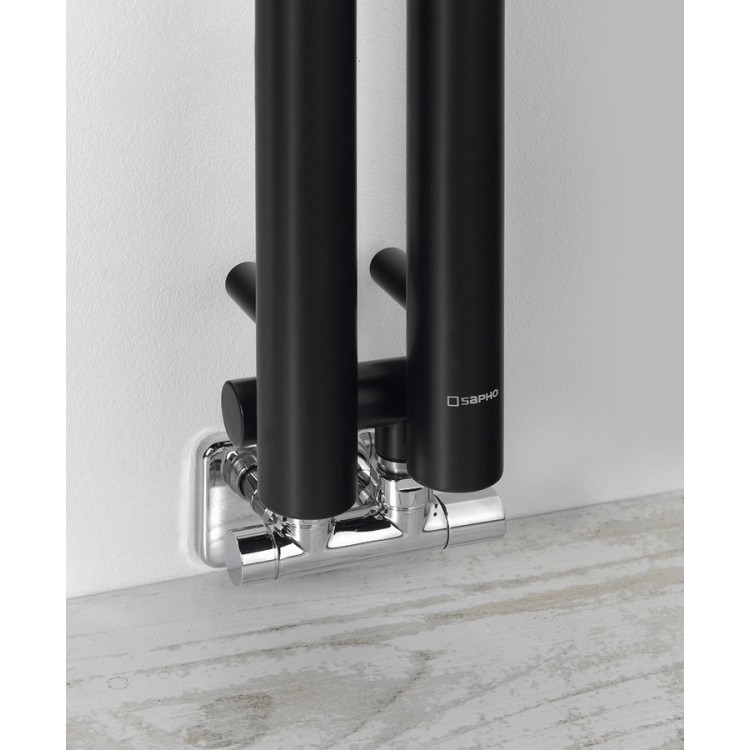 Полотенцесушитель / Радиатор Sapho Pilon 12x180 см, 300 Вт, матовый черный IZ124T