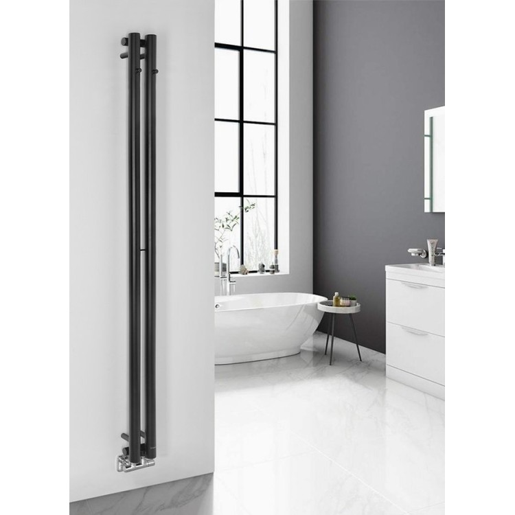 Полотенцесушитель / Радиатор Sapho Pilon 12x180 см, 300 Вт, матовый черный IZ124T