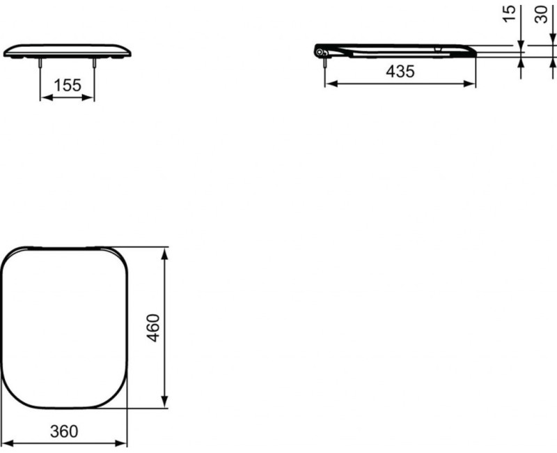 Кришка для унитаза Ideal Standard Tonic II с функцией SoftClose, белое K706501
