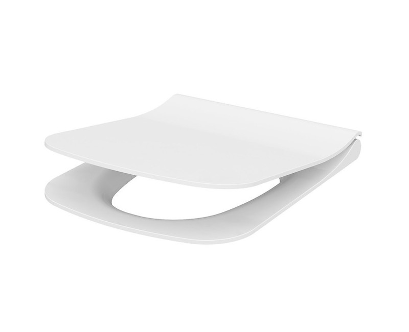 Кришка для унитаза Cersanit CITY SQUARE Slim, с функцией SoftClose, белое K98-0125