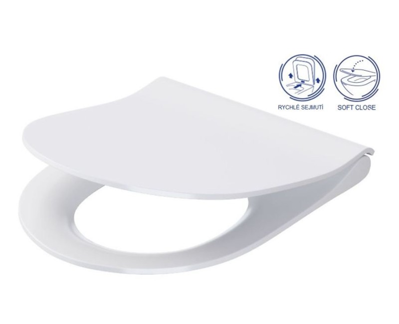 Кришка для унитаза Cersanit CITY OVAL SLIM с функцией SoftClose+QuickReleas Белый K98-0146