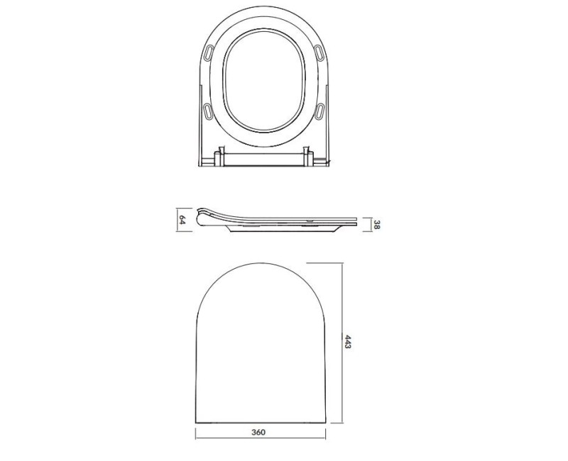 Кришка для унитаза Cersanit CITY OVAL SLIM с функцией SoftClose+QuickReleas Белый K98-0146