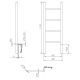 Dvieļu žāvētājs / Radiators Sapho Karbo elektriskais 40x112cm, melns matēts KB904
